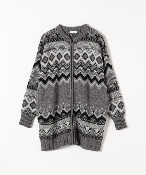 ノルディック ジャカード ジップ カーディガン　 ＋2点おまとめ　合計3点 ノルディックジャカードジップアップニットカーディガン（ニット