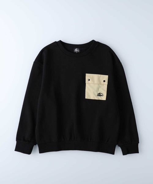 CAMP7(キャンプセブン)の「【CAMP7】ポケ付きクルースウェット(スウェット・キッズ・グリーン/ブラック・130/105/120/140/160/150)」の17枚目の写真