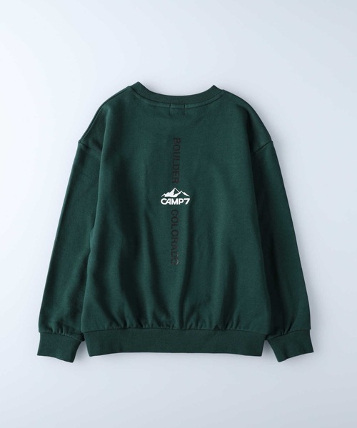 CAMP7(キャンプセブン)の「【CAMP7】ポケ付きクルースウェット(スウェット・キッズ・グリーン/ブラック・130/105/120/140/160/150)」の9枚目の写真