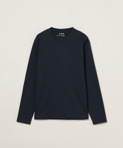 （新品・タグ付き）パウダリーコットン クルーネック 長袖 パウダリーコットン クルーネック（Tシャツ/カットソー）｜three dots