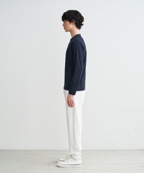 three dots(スリードッツ)の「パウダリーコットン クルーネック(Tシャツ/カットソー・メンズ・ブラック/ホワイト/ネイビー・LARGE/MEDIUM/SMALL)」の11枚目の写真