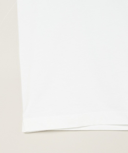 three dots(スリードッツ)の「パウダリーコットン クルーネック(Tシャツ/カットソー・メンズ・ブラック/ホワイト/ネイビー・LARGE/MEDIUM/SMALL)」の8枚目の写真