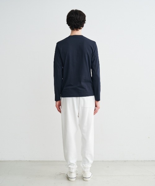 three dots(スリードッツ)の「パウダリーコットン クルーネック(Tシャツ/カットソー・メンズ・ブラック/ホワイト/ネイビー・LARGE/MEDIUM/SMALL)」の12枚目の写真