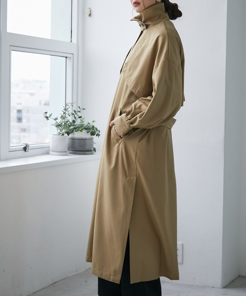 ECRIRE（エクリール）の「スタンドカラー対応ツイルトレンチコート
