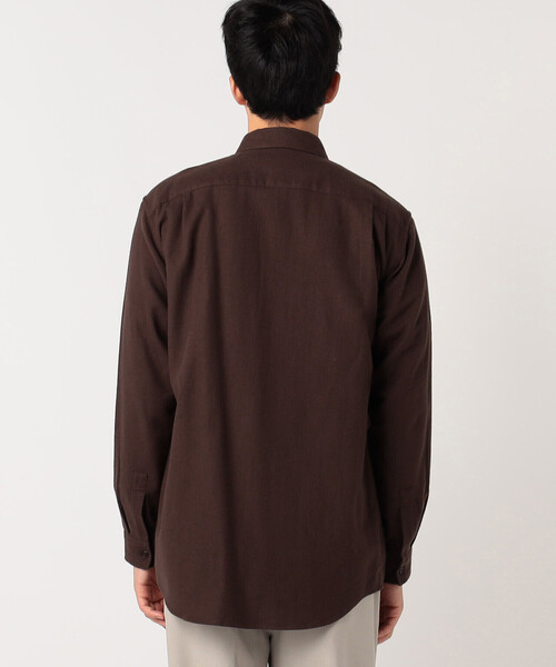 COMME CA ISM（コムサイズム）の「【ウォッシャブル】コットンネル　ショートポイントシャツ（シャツ/ブラウス・メンズ・ホワイト/ダークブラウン/ネイビー・MEDIUM/LARGE）」の19枚目の写真