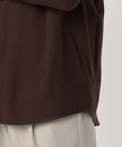 COMME CA ISM（コムサイズム）の「【ウォッシャブル】コットンネル　ショートポイントシャツ（シャツ/ブラウス・メンズ・ホワイト/ダークブラウン/ネイビー・MEDIUM/LARGE）」の15枚目の写真