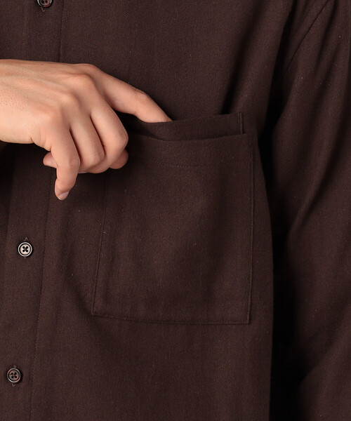 COMME CA ISM（コムサイズム）の「【ウォッシャブル】コットンネル　ショートポイントシャツ（シャツ/ブラウス・メンズ・ホワイト/ダークブラウン/ネイビー・MEDIUM/LARGE）」の22枚目の写真