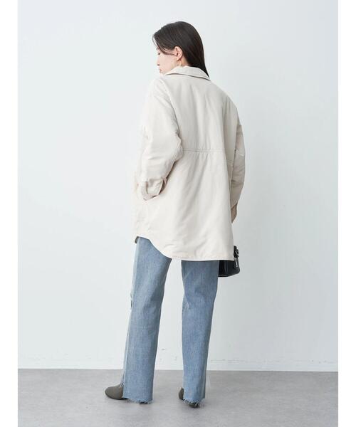 earth music&ecology（アースミュージックアンドエコロジー）の「中綿シャツジャケット（その他アウター・レディース・アイボリー/ボルドー/ライトカーキ/チェック・FREE）」の10枚目の写真