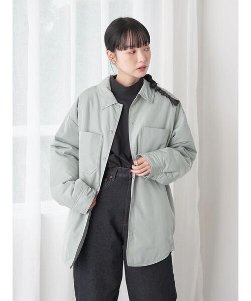 earth music&ecology（アースミュージックアンドエコロジー）の「中綿シャツジャケット（その他アウター・レディース・アイボリー/ボルドー/ライトカーキ/チェック・FREE）」の14枚目の写真