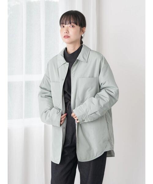 earth music&ecology（アースミュージックアンドエコロジー）の「中綿シャツジャケット（その他アウター・レディース・アイボリー/ボルドー/ライトカーキ/チェック・FREE）」の15枚目の写真