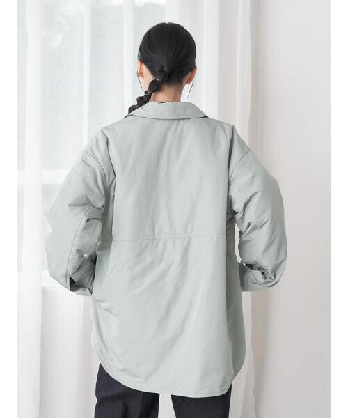 earth music&ecology（アースミュージックアンドエコロジー）の「中綿シャツジャケット（その他アウター・レディース・アイボリー/ボルドー/ライトカーキ/チェック・FREE）」の18枚目の写真