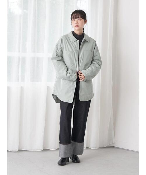 earth music&ecology（アースミュージックアンドエコロジー）の「中綿シャツジャケット（その他アウター・レディース・アイボリー/ボルドー/ライトカーキ/チェック・FREE）」の20枚目の写真