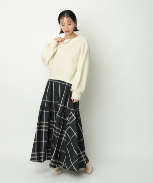 CADUNE（カデュネ）の「モヘア混ニット（ニット/セーター・レディース・チャコールグレー/ライトブルー/ホワイト/ピンク/オレンジ系その他2・38）」の8枚目の写真