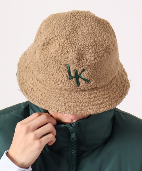 ボアLOGO刺繍バケットハット 男女兼用 ロゴ刺繍 ボア バケットハット UNISEX BOA BUCKET HAT