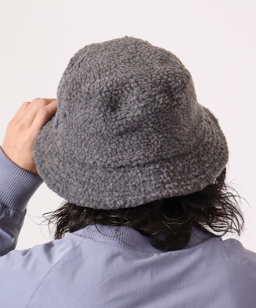 LARKiNSラーキンス ロゴ刺繍ボアバケットハット（ハット