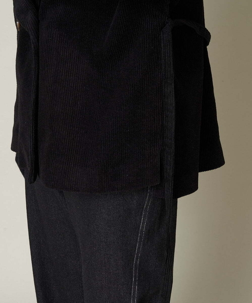 A de a.v.v（アードアー・ヴェ・ヴェ）の「［SET UP対応］コーデュロイラグランスリーブジャケット（テーラードジャケット・レディース・ブルー/ブラック・36/38）」の15枚目の写真