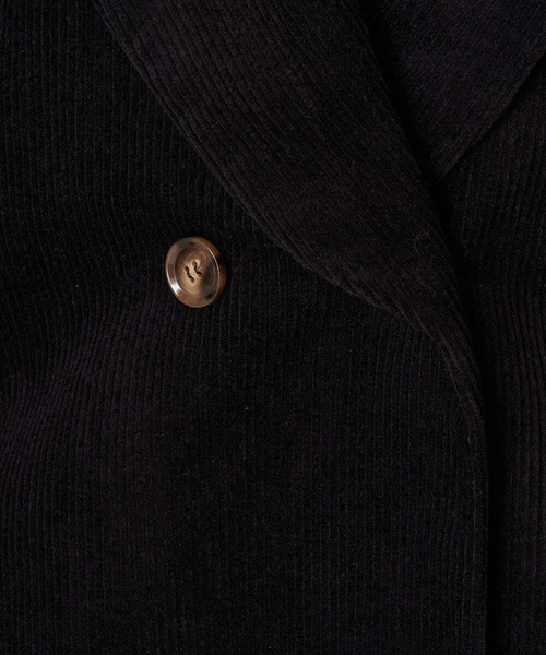 A de a.v.v（アードアー・ヴェ・ヴェ）の「［SET UP対応］コーデュロイラグランスリーブジャケット（テーラードジャケット・レディース・ブルー/ブラック・36/38）」の16枚目の写真
