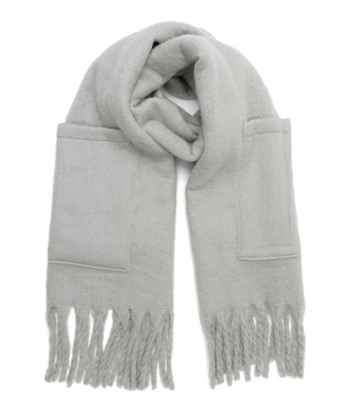 VitaFelice（ヴィータフェリーチェ）の「モヘアタッチ大判ブランケットストール（ストール/ショール・レディース・ライトグレー/ライラック/ライム/アイボリー・FREE）」の19枚目の写真