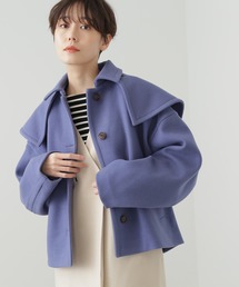 N.（N. Natural Beauty Basic） | ◆ウィングケープステンショートコート(ステンカラーコート)