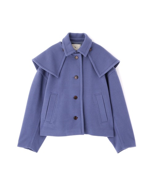 N.（N. Natural Beauty Basic）（エヌエヌナチュラルビューティーベーシック）の「◆ウィングケープステンショートコート（ステンカラーコート・レディース・ブルー/モカ/ナチュラル・MEDIUM）」の17枚目の写真