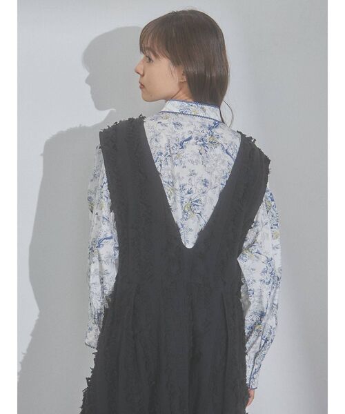 merry jenny（メリージェニー）の「fluffy タックジャンパーワンピース（ワンピース・レディース・オフホワイト/ブラック・FREE）」の15枚目の写真