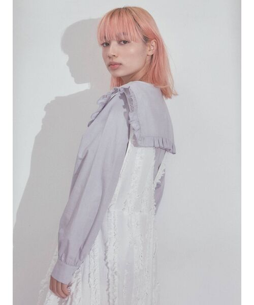 merry jenny（メリージェニー）の「fluffy タックジャンパーワンピース（ワンピース・レディース・オフホワイト/ブラック・FREE）」の22枚目の写真