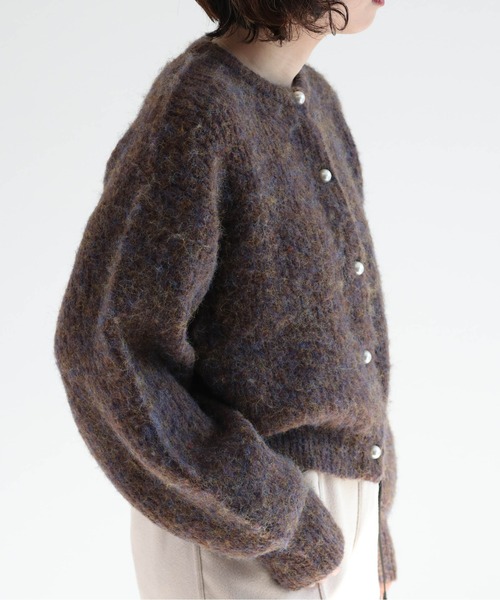 cepo（セポ）の「パールボタン ミックスニットカーディガン（カーディガン/ボレロ・レディース・レッド/ベージュ/ブラウン・M）」の17枚目の写真