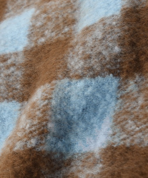 marjour（マージュール）の「CHECK BULLKY MUFFLER（マフラー・レディース・ブラウン系・FREE）」の9枚目の写真