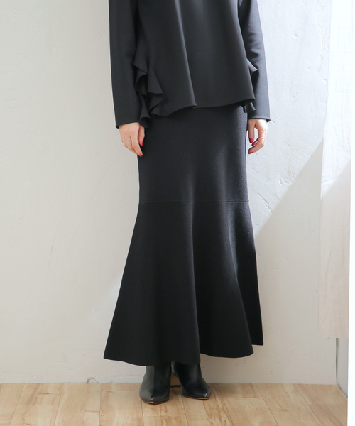 フレアマーメイドニットスカート