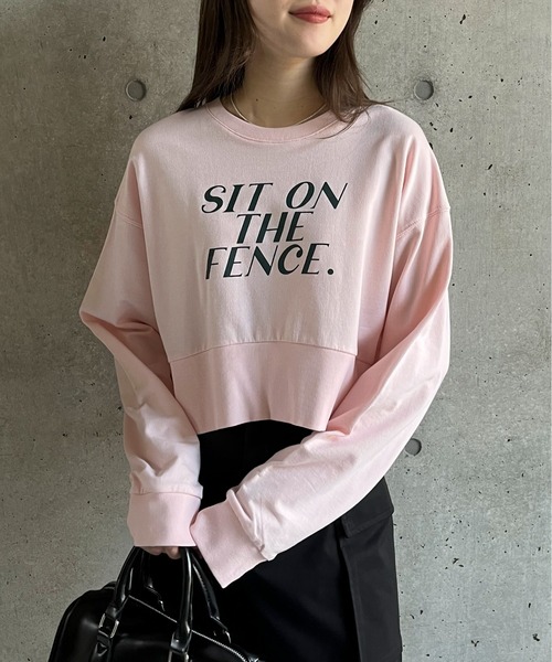 EPIMI E'PIMMY(エピミエピミー)の「レタリングロゴクロップドプルオーバー(スウェット・レディース・オートミール/ネイビー/ピンク/サックスブルー・MEDIUM)」の4枚目の写真