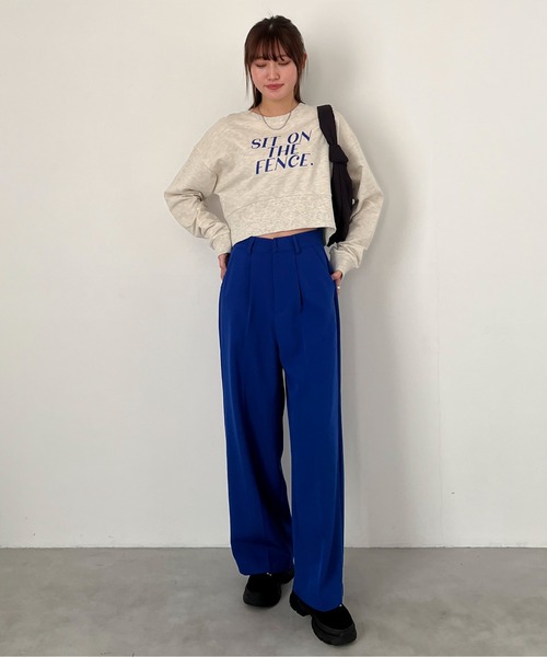 EPIMI E'PIMMY(エピミエピミー)の「レタリングロゴクロップドプルオーバー(スウェット・レディース・オートミール/ネイビー/ピンク/サックスブルー・MEDIUM)」の17枚目の写真