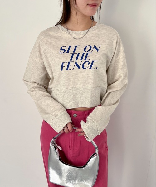 EPIMI E'PIMMY(エピミエピミー)の「レタリングロゴクロップドプルオーバー(スウェット・レディース・オートミール/ネイビー/ピンク/サックスブルー・MEDIUM)」の15枚目の写真