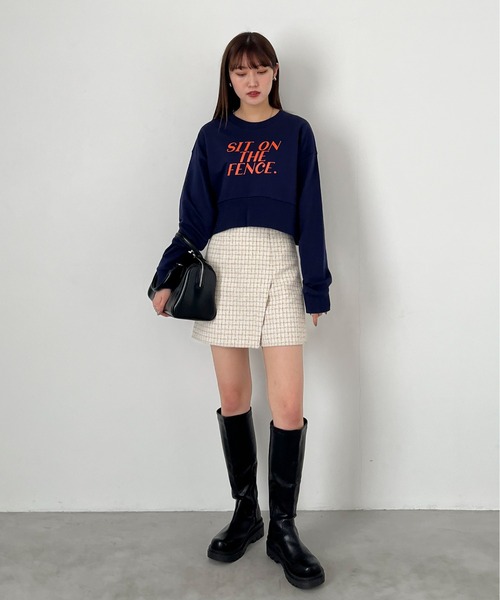 EPIMI E'PIMMY(エピミエピミー)の「レタリングロゴクロップドプルオーバー(スウェット・レディース・オートミール/ネイビー/ピンク/サックスブルー・MEDIUM)」の22枚目の写真