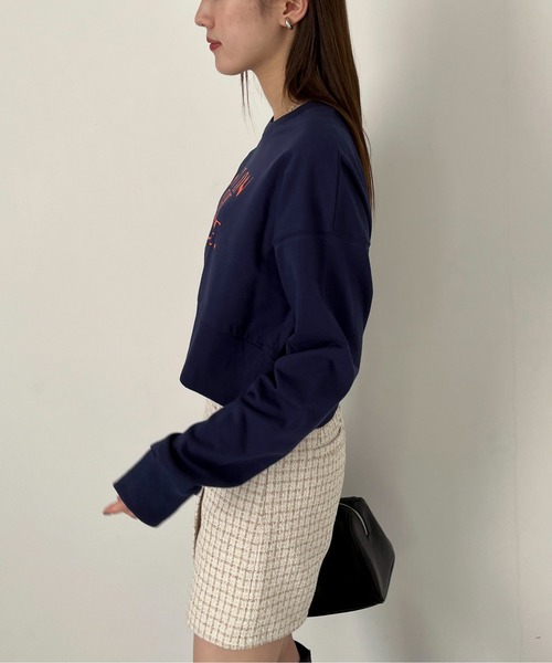 EPIMI E'PIMMY(エピミエピミー)の「レタリングロゴクロップドプルオーバー(スウェット・レディース・オートミール/ネイビー/ピンク/サックスブルー・MEDIUM)」の19枚目の写真