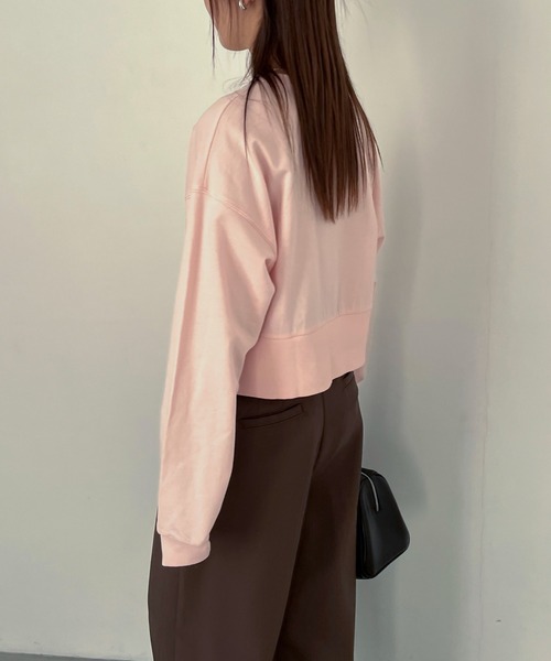 EPIMI E'PIMMY(エピミエピミー)の「レタリングロゴクロップドプルオーバー(スウェット・レディース・オートミール/ネイビー/ピンク/サックスブルー・MEDIUM)」の7枚目の写真