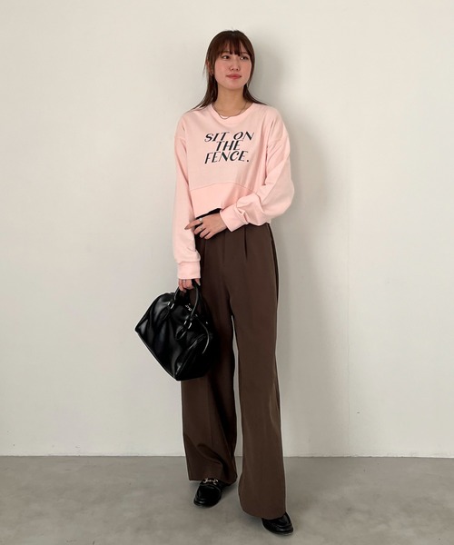 EPIMI E'PIMMY(エピミエピミー)の「レタリングロゴクロップドプルオーバー(スウェット・レディース・オートミール/ネイビー/ピンク/サックスブルー・MEDIUM)」の10枚目の写真