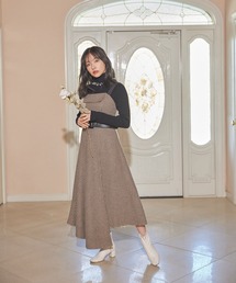 ANDGEEBEE | アシメチェックキャミワンピ(ワンピース)