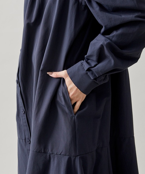 美品✦RUMCHE ラムシェ ボリュームスリーブドレス シャツ ワンピース S 美品✦RUMCHE ラムシェ ボリュームスリーブドレス シャツ