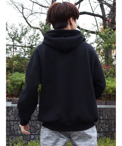 CRAFT STANDARD BOUTIQUE(クラフトスタンダードブティック)の「裏起毛プルパーカー(スウェット・レディース・ブラック/オフホワイト/ブルー・M/L/LL)」の7枚目の写真