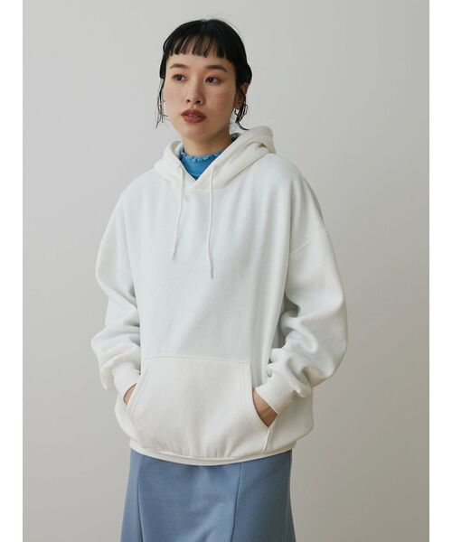 CRAFT STANDARD BOUTIQUE(クラフトスタンダードブティック)の「裏起毛プルパーカー(スウェット・レディース・ブラック/オフホワイト/ブルー・M/L/LL)」の14枚目の写真