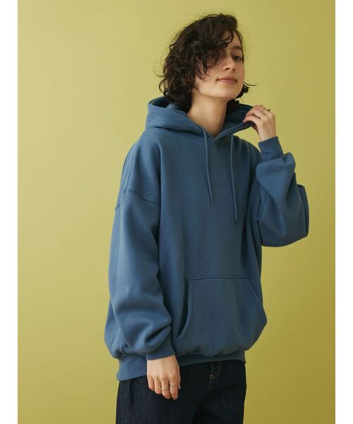 CRAFT STANDARD BOUTIQUE(クラフトスタンダードブティック)の「裏起毛プルパーカー(スウェット・レディース・ブラック/オフホワイト/ブルー・M/L/LL)」の20枚目の写真