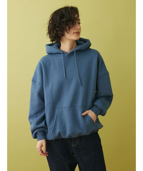 CRAFT STANDARD BOUTIQUE(クラフトスタンダードブティック)の「裏起毛プルパーカー(スウェット・レディース・ブラック/オフホワイト/ブルー・M/L/LL)」の21枚目の写真
