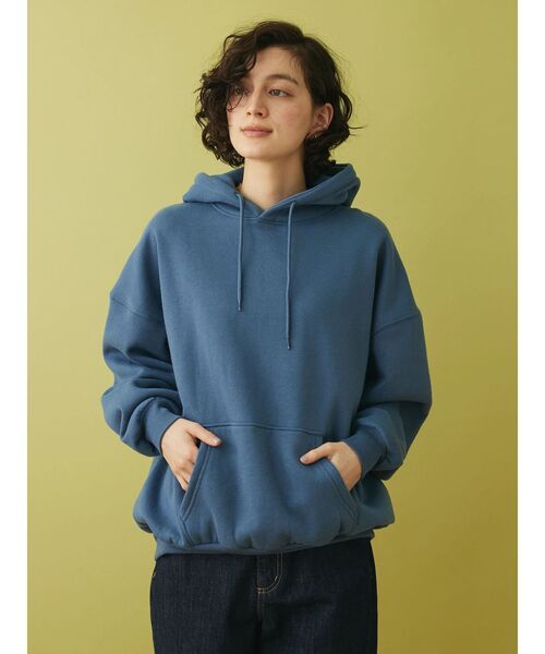 CRAFT STANDARD BOUTIQUE(クラフトスタンダードブティック)の「裏起毛プルパーカー(スウェット・レディース・ブラック/オフホワイト/ブルー・M/L/LL)」の22枚目の写真