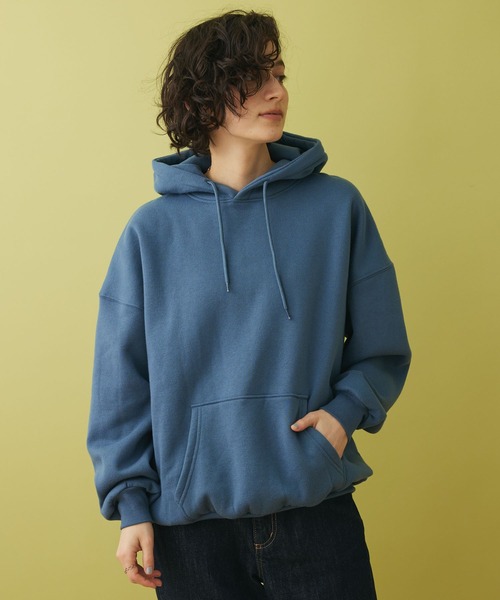 CRAFT STANDARD BOUTIQUE(クラフトスタンダードブティック)の「裏起毛プルパーカー(スウェット・レディース・ブラック/オフホワイト/ブルー・M/L/LL)」の3枚目の写真