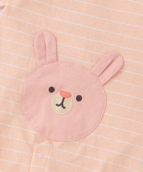 kladskap（クレードスコープ）の「お尻アニマル長袖2wayオール（その他ベビーウェア・キッズ・クリーム/トップグレー/ピンク・50-70cm）」の4枚目の写真