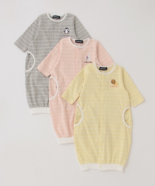 kladskap（クレードスコープ）の「お尻アニマル長袖2wayオール（その他ベビーウェア・キッズ・クリーム/トップグレー/ピンク・50-70cm）」の8枚目の写真