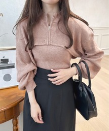 ジップレイヤードニット【ZOZOTOWN限定アイテム】