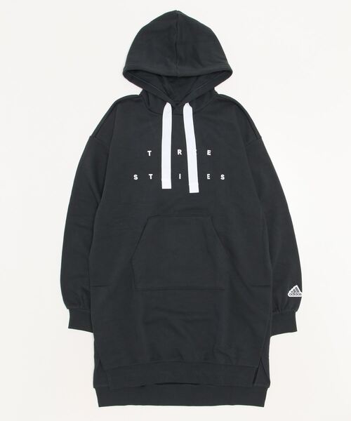 adidas（アディダス）の「ワーディング スウェットシャツ フーデッドチュニック / アディダス adidas（ワンピース・レディース・グレー/ブラウン・XX-LARGE/SMALL/MEDIUM/LARGE/X-LARGE）」の12枚目の写真
