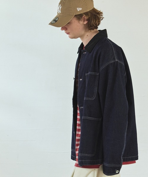 HUF コーデュロイ襟 カバーオール Mサイズ HUF ハフ カジュアルシャツ メンズ レディース コーデュロイ