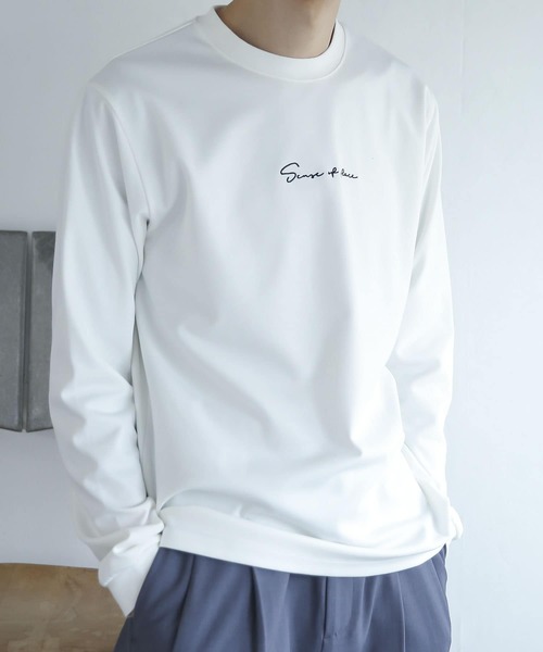 SENSE OF PLACE by URBAN RESEARCH（センスオブプレイスバイアーバンリサーチ）の「シシュウポンチロングTシャツ（Tシャツ/カットソー・メンズ・ホワイト/ブラック/カーキ/ブルー・MEDIUM/LARGE）」の7枚目の写真